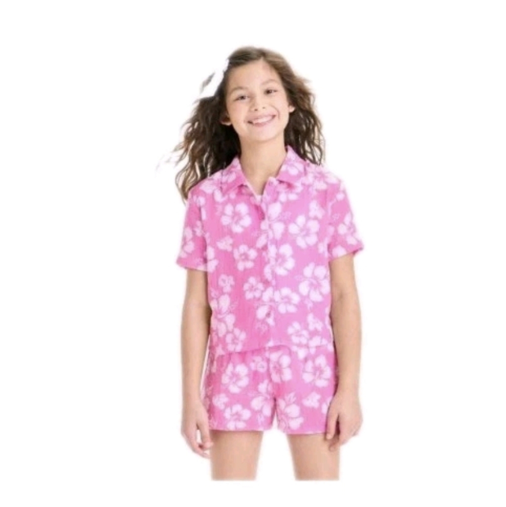 Minnie Mouse Mickey & Friends Girls Gauze Cabana Pink Top Multiple Sizes NWT